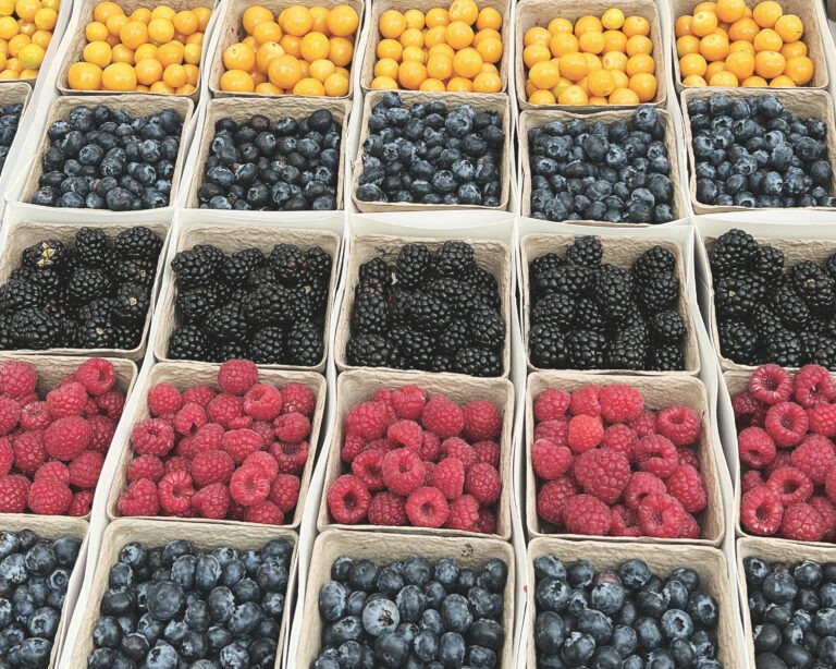 Fresh berries at the farmer's market
