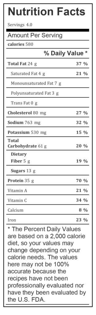 Summer Stir Fry Nutrition Facts